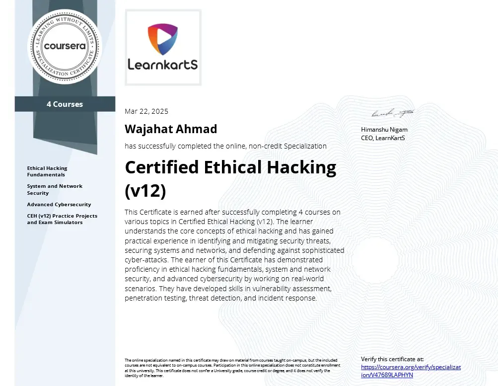 Certified Ethical Hacking (v12)