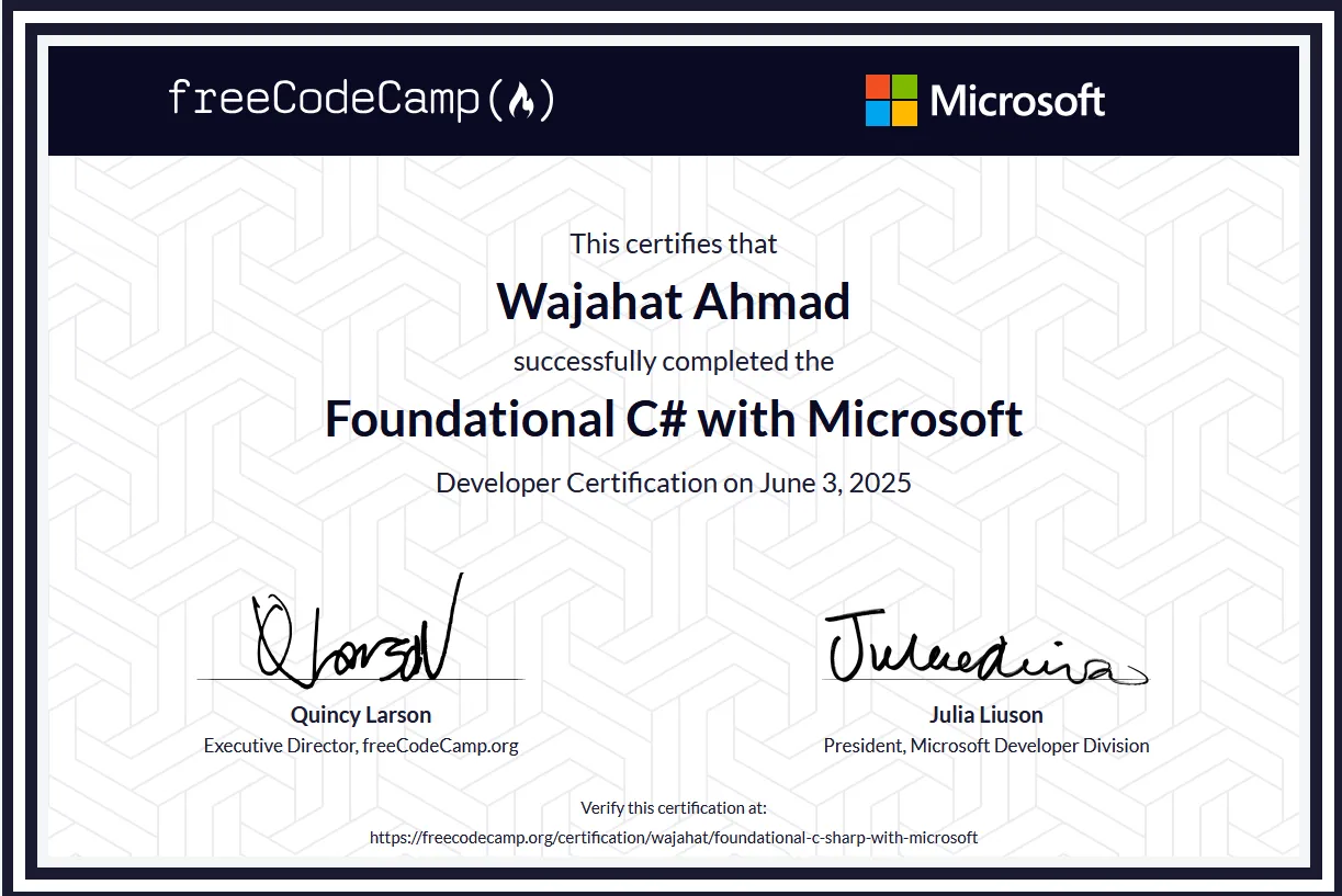 Foundational C# with Microsoft
