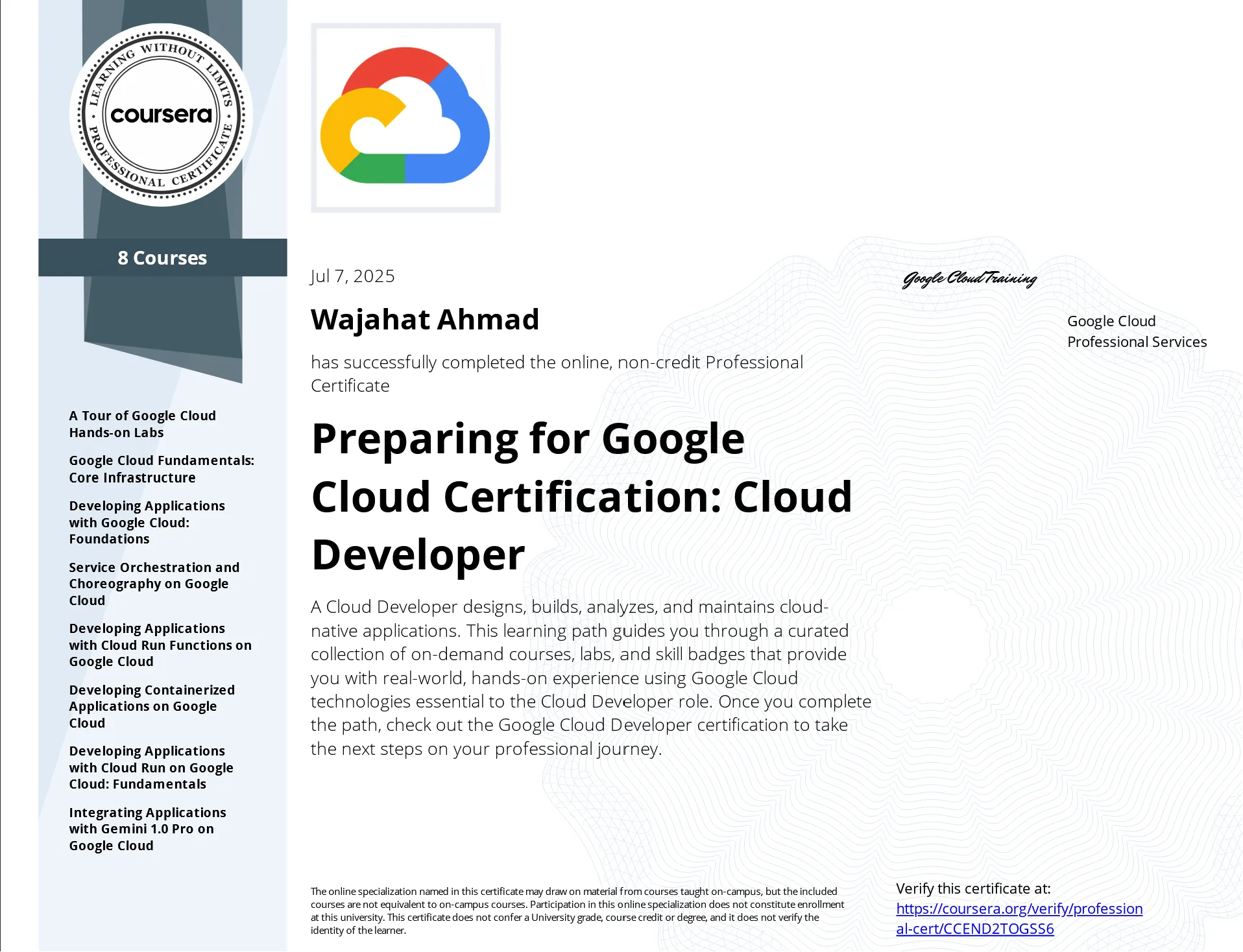Preparing for Google Cloud Certification: Cloud Developer